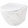 Rea CARLOS DUROPLAST/FLAT/ZM AIAX SHINY WC misa závesná RimFree 49,5 x 37 cm so sedátkom C6385