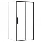 Rea RAPID SLIDE BLACK sprchový kút 150 x 80 x 195 cm sklo číre K6405-K6421